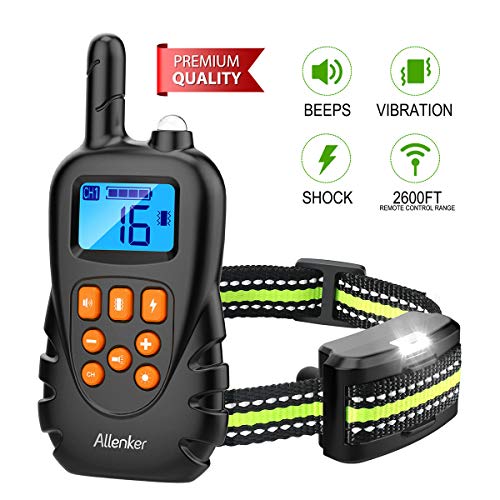 Allenker Shock Collar for Dogs, Dog Shock Collar with Remote