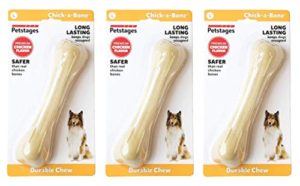 (3 Pack) Chick-a-Bone Chicken Flavored Durable Safe Dog Chew Toy