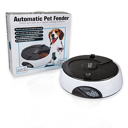 KOBWA 5.5L Automatic Timed Quantitative Pet Feeder with Voice Message Recording and LCD Screen for Dogs and Cats Timer Programmable 3 Meals a Day