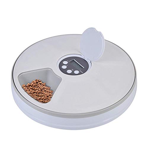 Womdee 6-Meal Automatic Pet Feeder, Dogs and Cats Food Dispenser