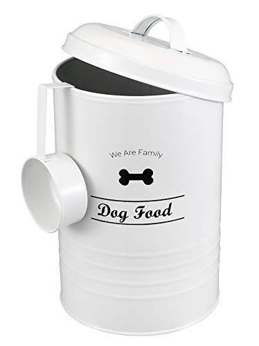 Morezi Circular Design Dog Treat and Food Storage Tin