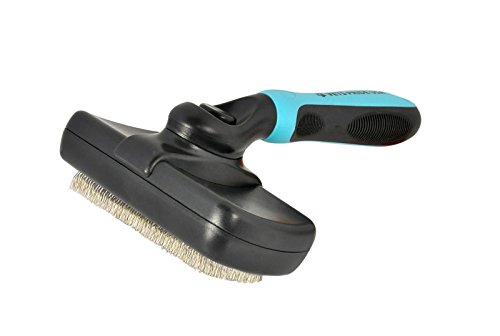 Self Cleaning Slicker Brush for Dogs & Cats. Press a Button & Slicker