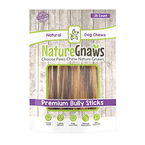 Nature Gnaws Extra Thin Bully Sticks 5-6" (25 Pack)