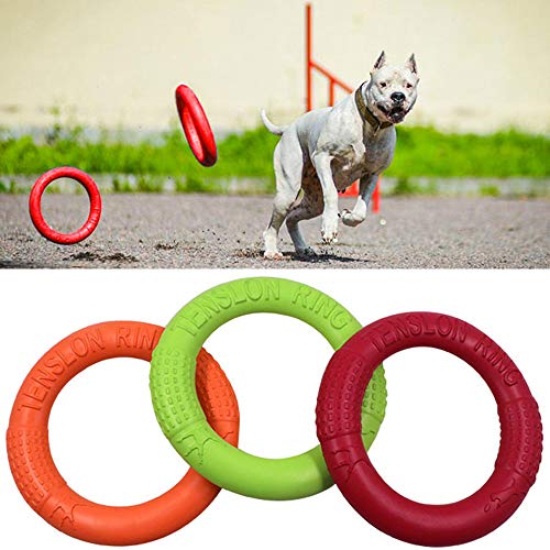 JIGAN Dog Frisbee Toys Flying Dog Disc Floating Toys Tug of War