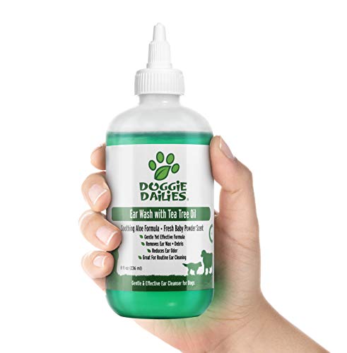Doggie Dailies Pet Ear Cleaner, Tea Tree Oil, Witch Hazel and Soothing Aloe
