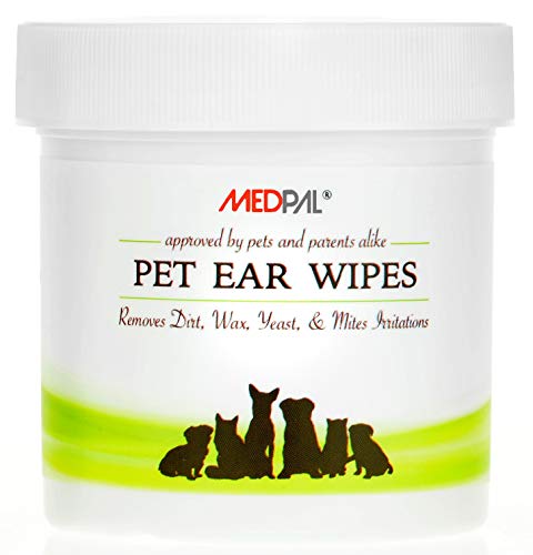 MedPal Professional Pet Ear Cleansing Wipes for Dogs and Cats
