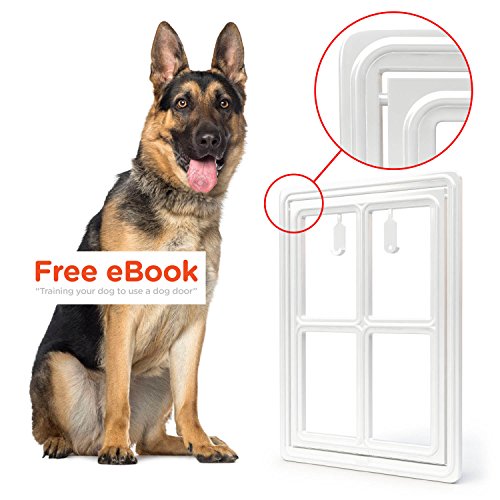 Pet Dog Door for Screens - Two-Way Self-Locking Screen Dog Door
