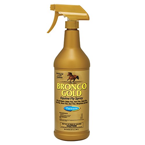 Farnam Bronco Gold Equine Fly Spray; Kills and Repels Stable Flies