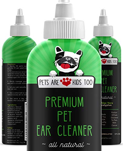 Dog and Cat Ear Cleaner Solution - Safe & Natural Pet Ear Infection