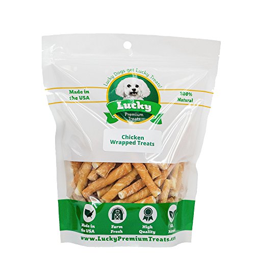 Lucky Premium Treats Chicken Wrapped Rawhide Dog Chews