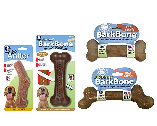 Pet Qwerks Nylon Dog Chew Toys Variety Pack for Aggressive Chewers