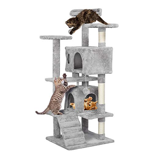 Yaheetech 51in Cat Tree,Stable Cat Activity Tower
