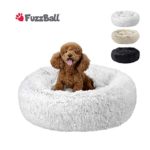 FuzzBall Fluffy Luxe Pet Bed, Anti-Slip, Waterproof Base