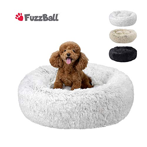 FuzzBall Fluffy Luxe Pet Bed, Anti-Slip, Waterproof Base