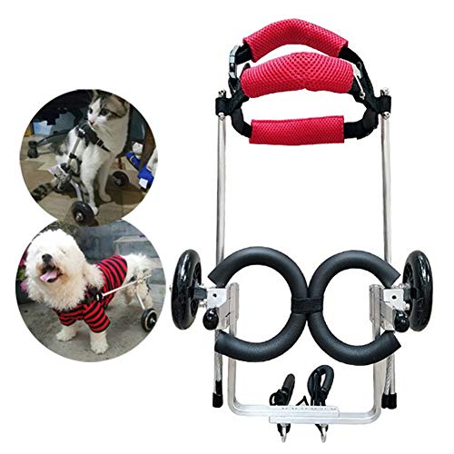 WXLJJYPD Pet cart, Dog Wheelchair, Adjustable 2-Wheel Wheelchair for Back Legs