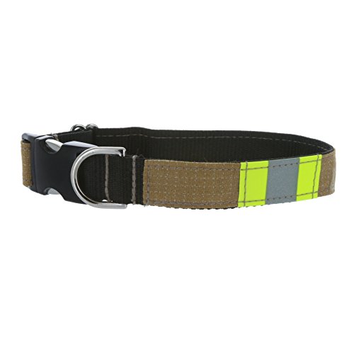 Personalized Firefighter Tan Turnout Gear Dog Collar