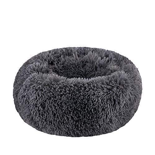 BODISEINT WonderKathy Modern Soft Plush Round Pet Bed for Cats