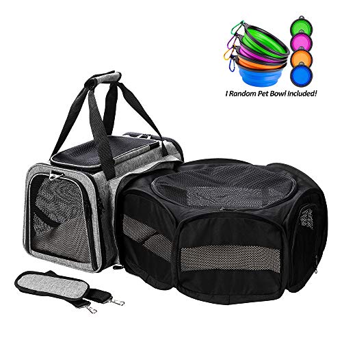 Coopeter Luxury Soft-Sided Pet Carrier Expandable,Pet Travel Carrier