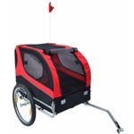 vidaXL Dog Bike Trailer Lassie Red