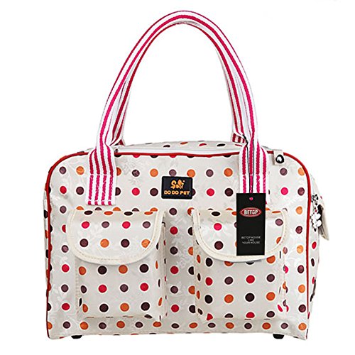 BETOP HOUSE Colorful Polka Dot Pet Dog Carrier Bag Portable Purse (Medium) (Medium)