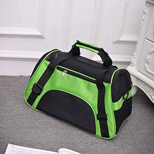 MTHDD Pet Bag Wear Cat Dog Out Backpack Portable Messenger Bag Portable Breathable Plastic Mesh Bag,Green,L533226cm