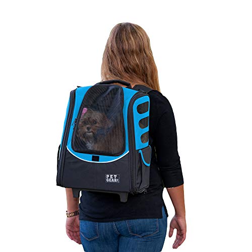 Pet Gear I-GO2 Roller Backpack, Travel Carrier, Car Seat for Cats/Dogs