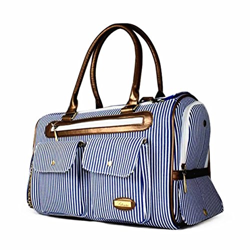 HOODDEAL Fashion Dog Carrier Handbag Purse Tote Bag Pet Cat Dog Hiking Backpack (Blue)