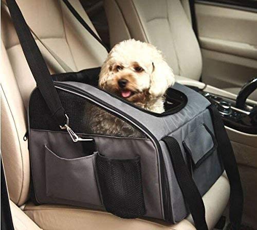 WOPET Pet Car Seat Carrier Airline Approved for Dog Cat Puppy Small Pets Travel Cage L Size Weight up to 15lbs