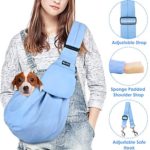SlowTon Pet Sling, Hand Free Dog Carrier Adjustable Padded Strap Tote Bag