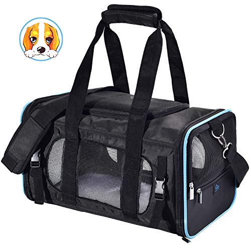 PPOGOO Pet Travel Carriers with Soft-Sided for Cats and Dogs Airline