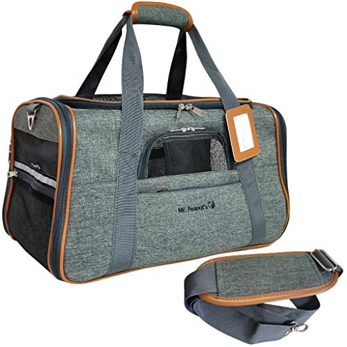 Mr. Peanut's Airline Approved Soft Sided Pet Carrier, Luxury Travel ...