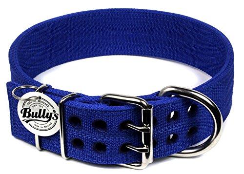 Pitbull Collar, Dog Collar for Large Dogs, Heavy Duty Nylon, Stainless Steel