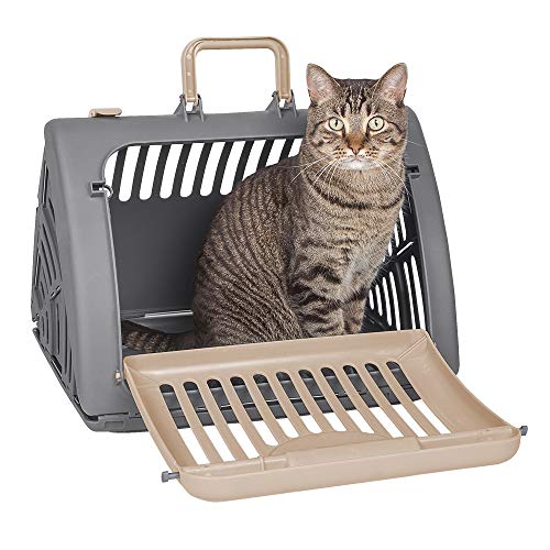 SportPet Designs Foldable Travel Cat Carrier - Front Door Plastic Collapsible Carrier