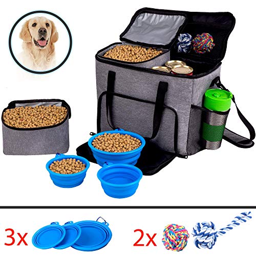 Dog Travel Bag for Pet Accessories and Food Bag