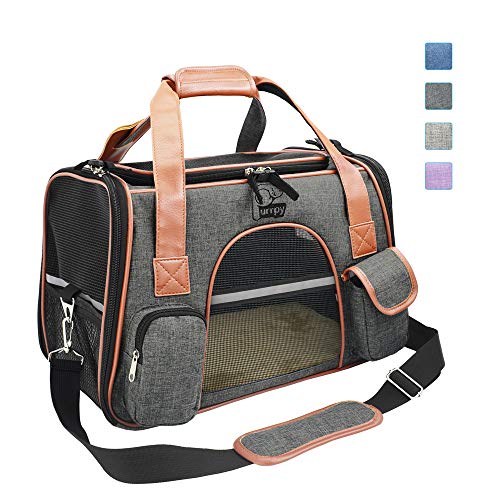 Purrpy Premium Cat Dog Carrier Airline Approved Soft Sided Pet Travel Bag