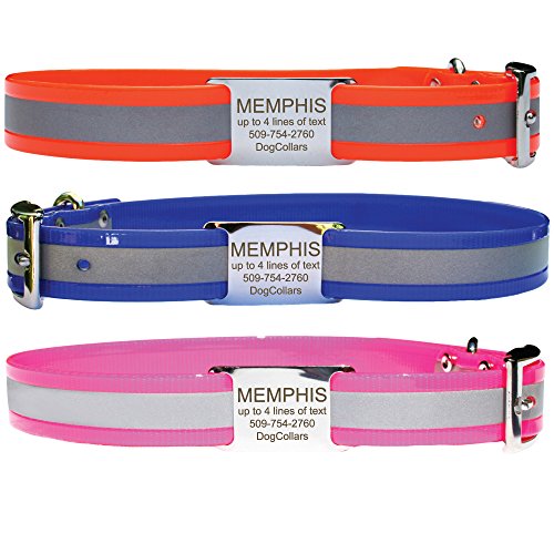 GoTags Personalized Reflective Waterproof Dog Collar