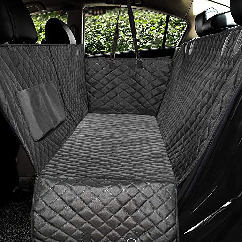 Honest Luxury Quilted Dog Car Seat Covers with Side Flap Pet Backseat Cover