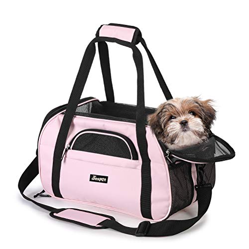 JESPET Soft Pet Carrier for Small Dogs, Cats, Puppy, Airline Approved Pet