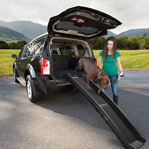 JAXPETY 62" Portable Black Folding Pet Ramps for SUV Cars