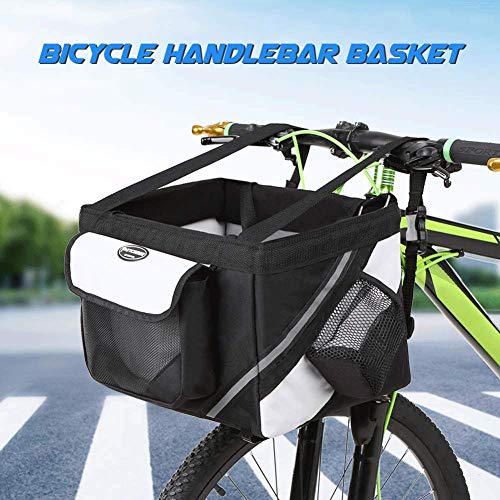 Dgump Bicycle Pet Carrier,Traveler 2-in-1 Pet Bike Basket