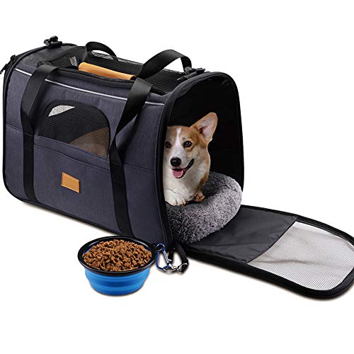 Pet Carrier Airline Approved Soft Sided for Cats and Small Dogs Portable