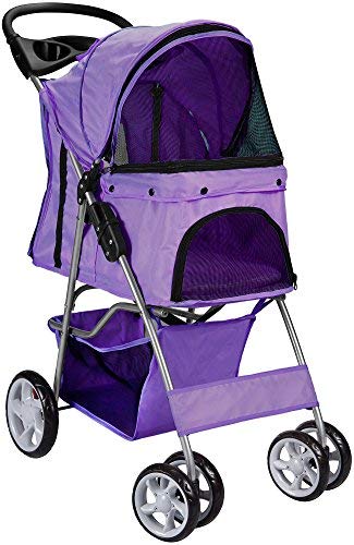 Paws & Pals Pet Stroller Cat/Dog Easy to Walk Folding Travel Carrier Carriage