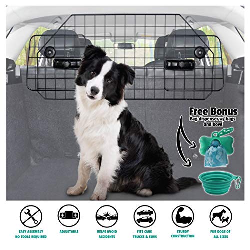 Heavy-Duty Dog Car Barrier, Pet Divider for SUV or Wagons