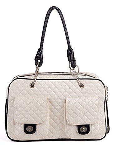 BETOP HOUSE Soft-Sided Pet Carrier Purse for Travel, White