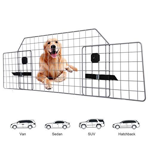 Adakiit Dog Barrier for SUV Car & Vehicles, Adjustable Pet Barrier Car
