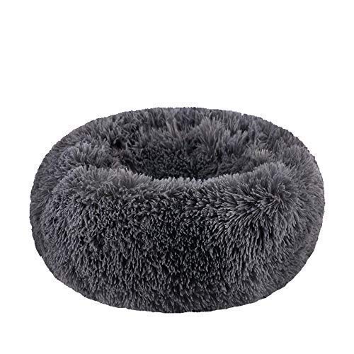 SAVFOX Long Plush Round Pet Kennel Beds for Dogs & Cats