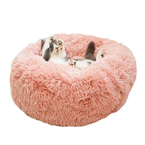 ALLNEO Original Cat and Dog Bed Luxury Shag Fuax Fur Donut