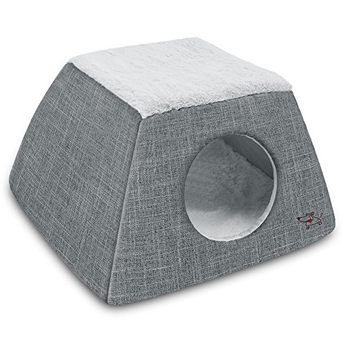 2-in-1 Cat Bed and Cave - with Plush Lining by Best Pet Supplies