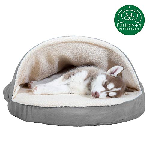 Furhaven Pet Dog Bed | Orthopedic Round Cuddle Nest Faux