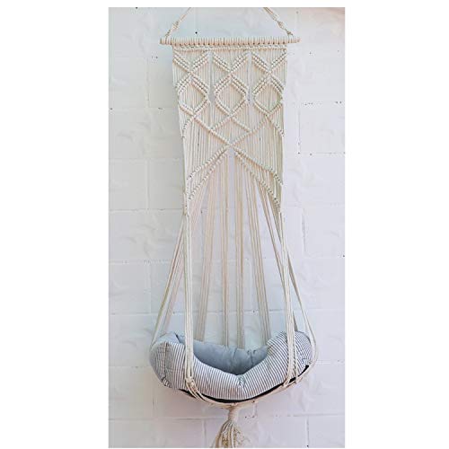 laddawan Boho Macrame Pet Hammock,Macrame Cat Planter Best ⋆ PetSep.com